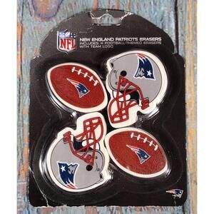 New England Patriots Football-Themed Erasers - Set‎ of 4